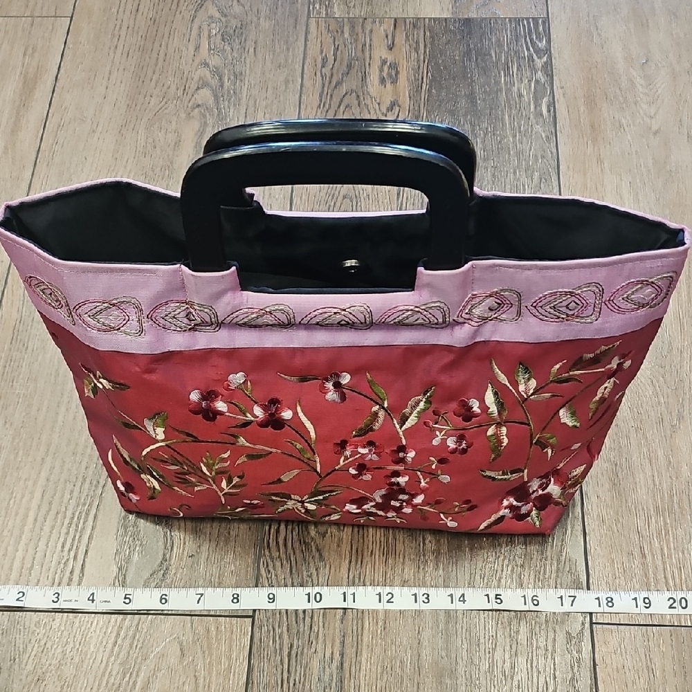 Floral, Embroidered, Women, Purse, Bag, Red, Pink, Wedding, Bridal, Summer, Y2k